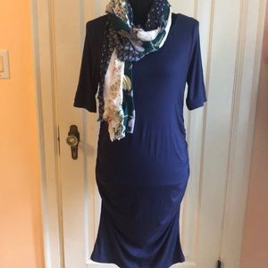 BHome Navy Blue Maternity Dress